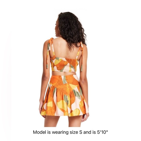 Fe Noel x Target mixed paint print knotted crop top - Picture 1 of 2